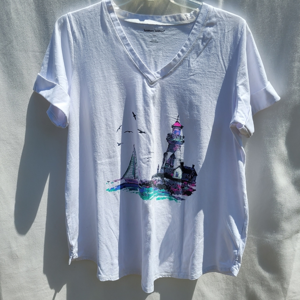 Woman Within lighthouse tee shirt